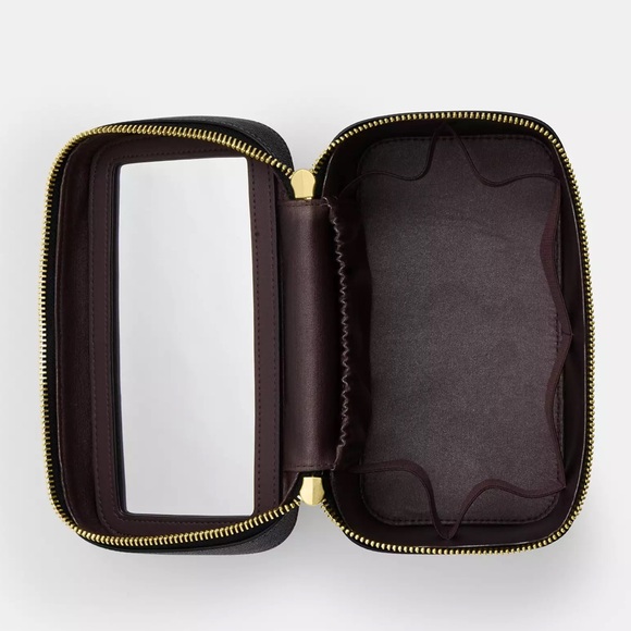 NWT Coach Signature Leather Cosmetic Case - Picture 12 of 16